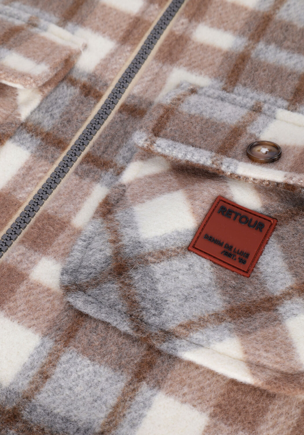 Beige RETOUR Overshirt FONZO - large