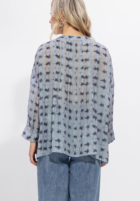 Blauwe SUMMUM Blouses BLOUSE TIE DYE STRIPE - large