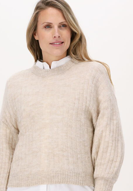 Beige MSCH COPENHAGEN Trui CHEANNA ALPACA RIB PULLOVER - large