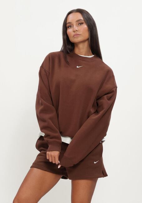 Bruine NIKE Sweater NIKE STUDIO FLEECE MIDDELZWAAR - large
