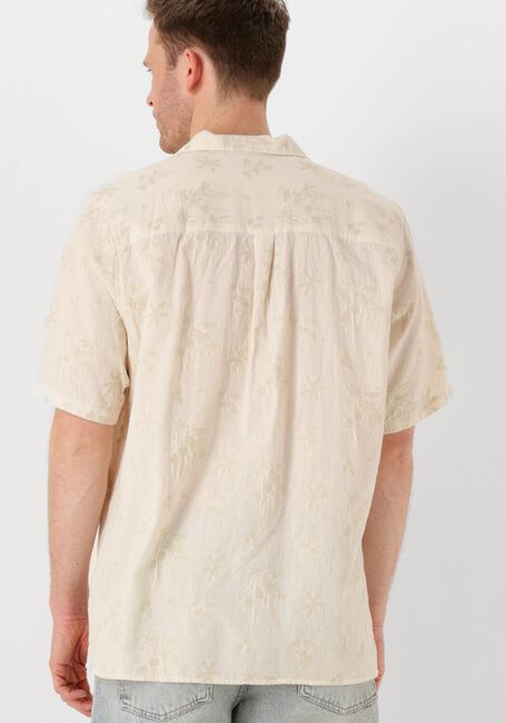 Beige FORÉT Casual overhemd PEER FLOWER JACQUARD SS SHIRT - large