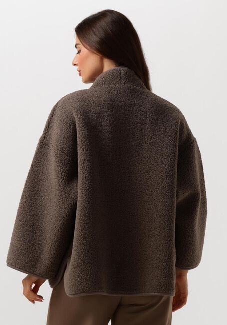 Bruine KNIT-TED Leren jas JOKO - large