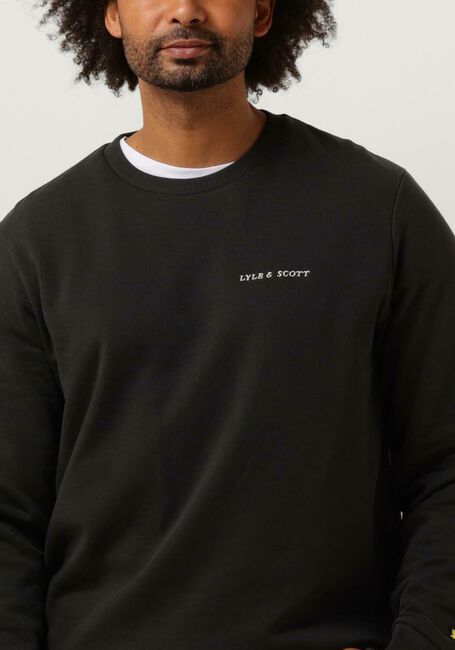 Grijze LYLE & SCOTT Sweater EMBROIDERED CREW NECK SWEATSHIRT - large