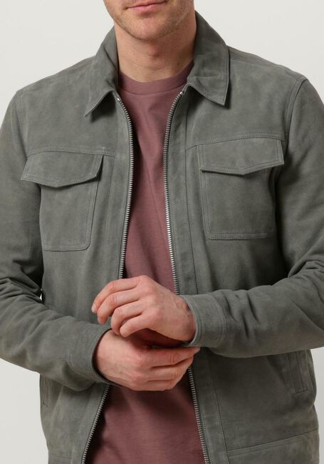 Grijze GOOSECRAFT Leren jas GC PORTER JACKET - large