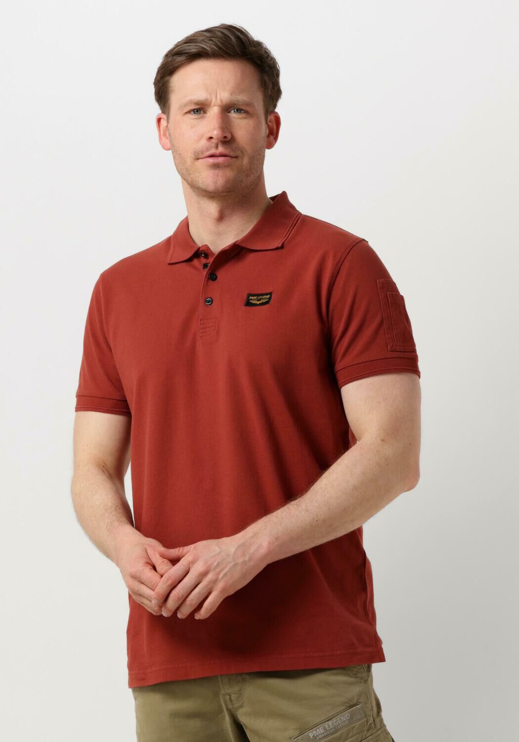 PME LEGEND Heren Polo's & T-shirts Short Sleeve Polo Trackway Rood