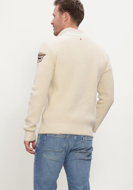 Ecru PME LEGEND Trui HALF ZIP COLLAR COTTON - large