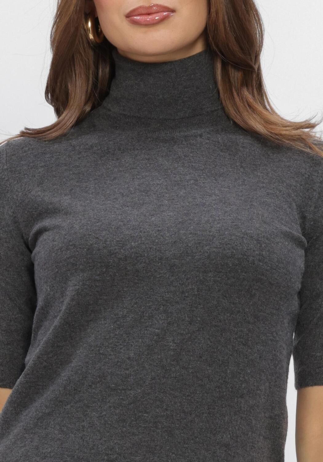 Donkergrijze BOII STUDIOS Top AKSA T-NECK KNIT - large