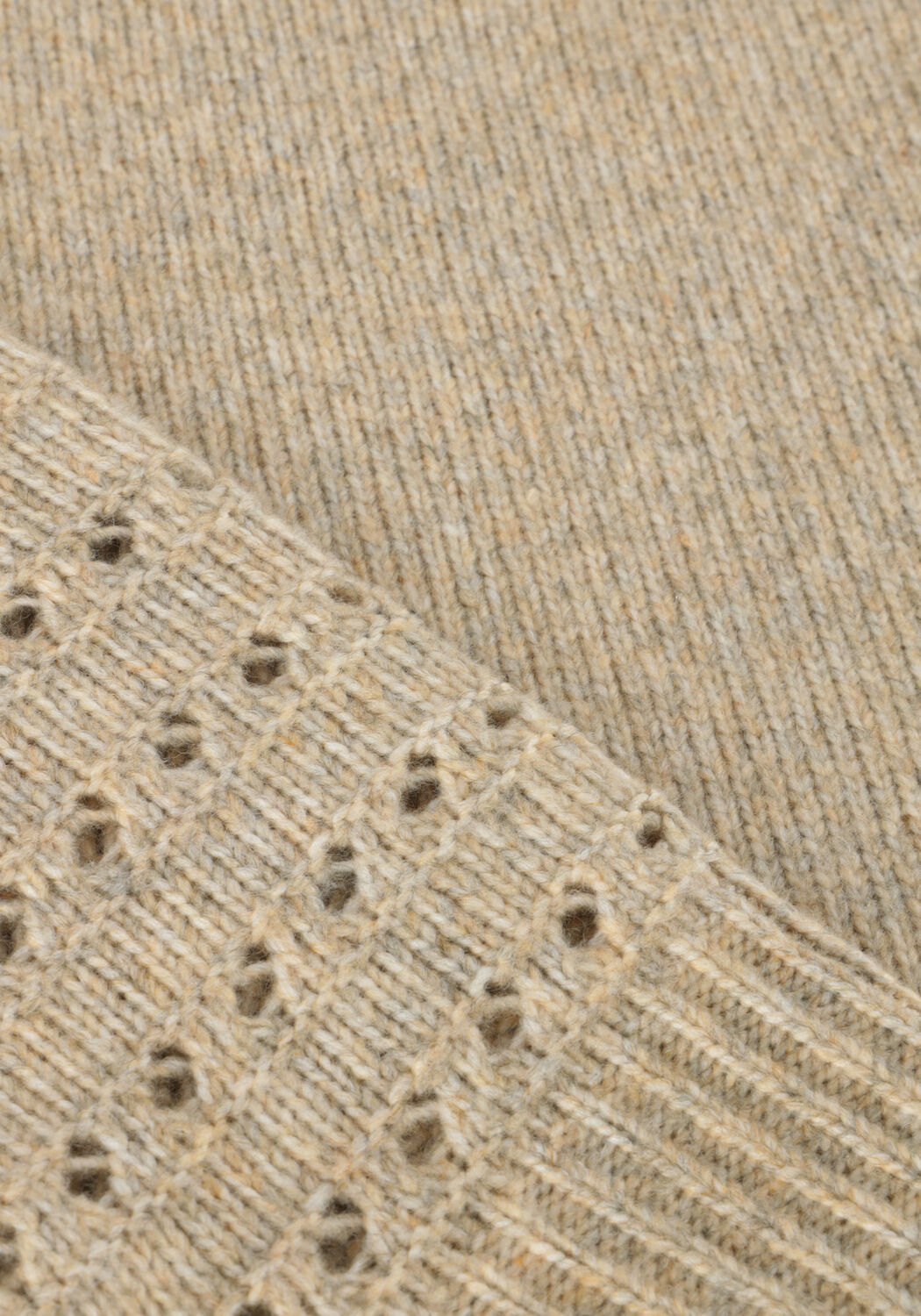 Beige NOBELL Trui KAMILE GIRLS KNITTED SOFT SWEATER - large