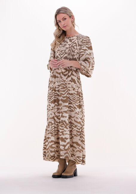 Taupe SECOND FEMALE Maxi jurk BIRCH DRESS - large