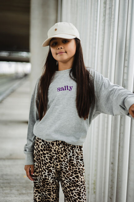 Lichtgrijze Salty Stitch Top SALTY SKATER TEE SMILEY - large