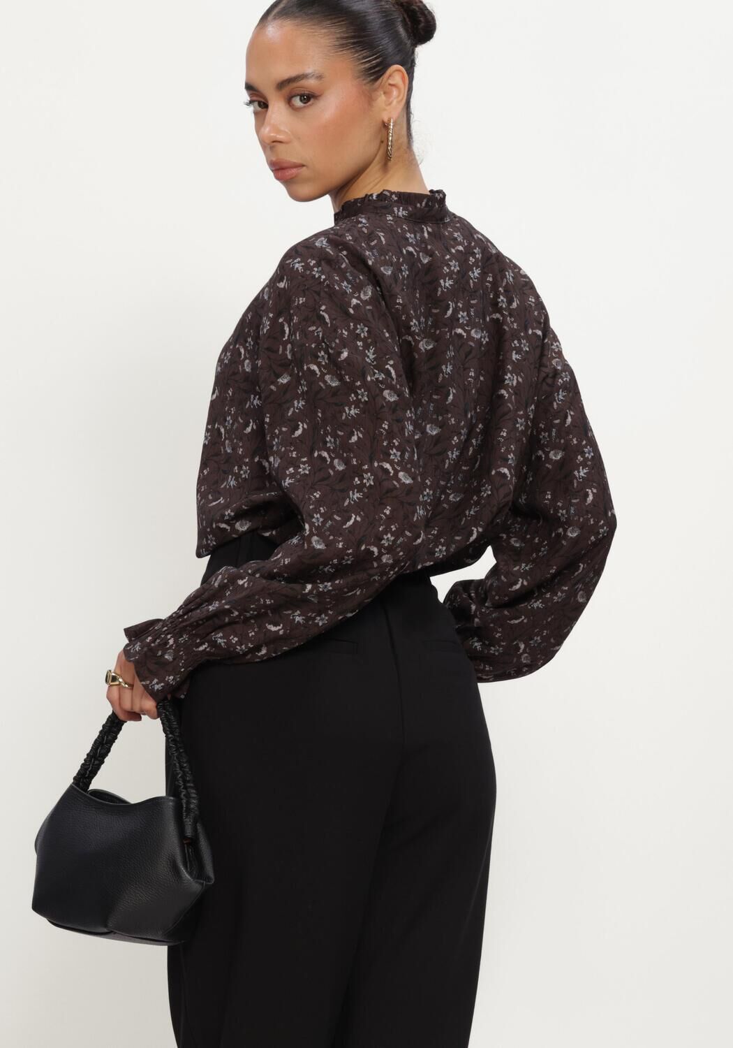 Bruine MSCH COPENHAGEN Blouses MSCHMICHELLA SHIRT AOP - large