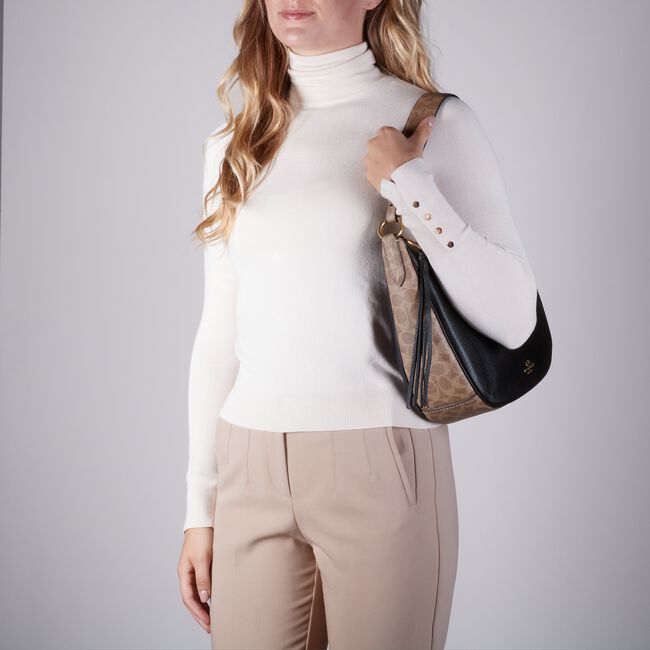 Zwarte COACH Schoudertas BLOCKING SUTTON HOBO Zwarte COACH Schoudertas BLOCKING SUTTON HOBO - large