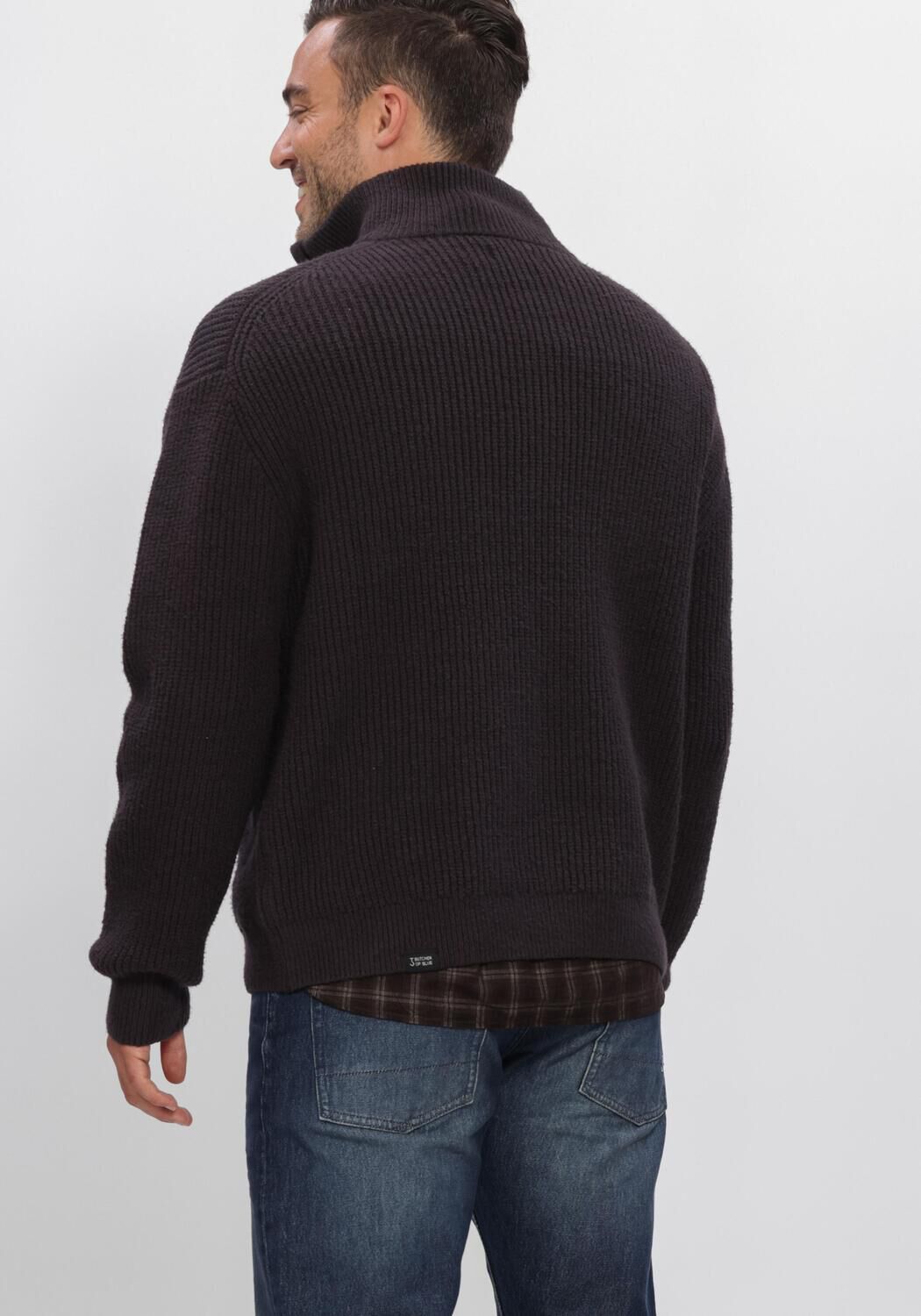Bruine BUTCHER OF BLUE Trui MARKET HALF ZIP - large