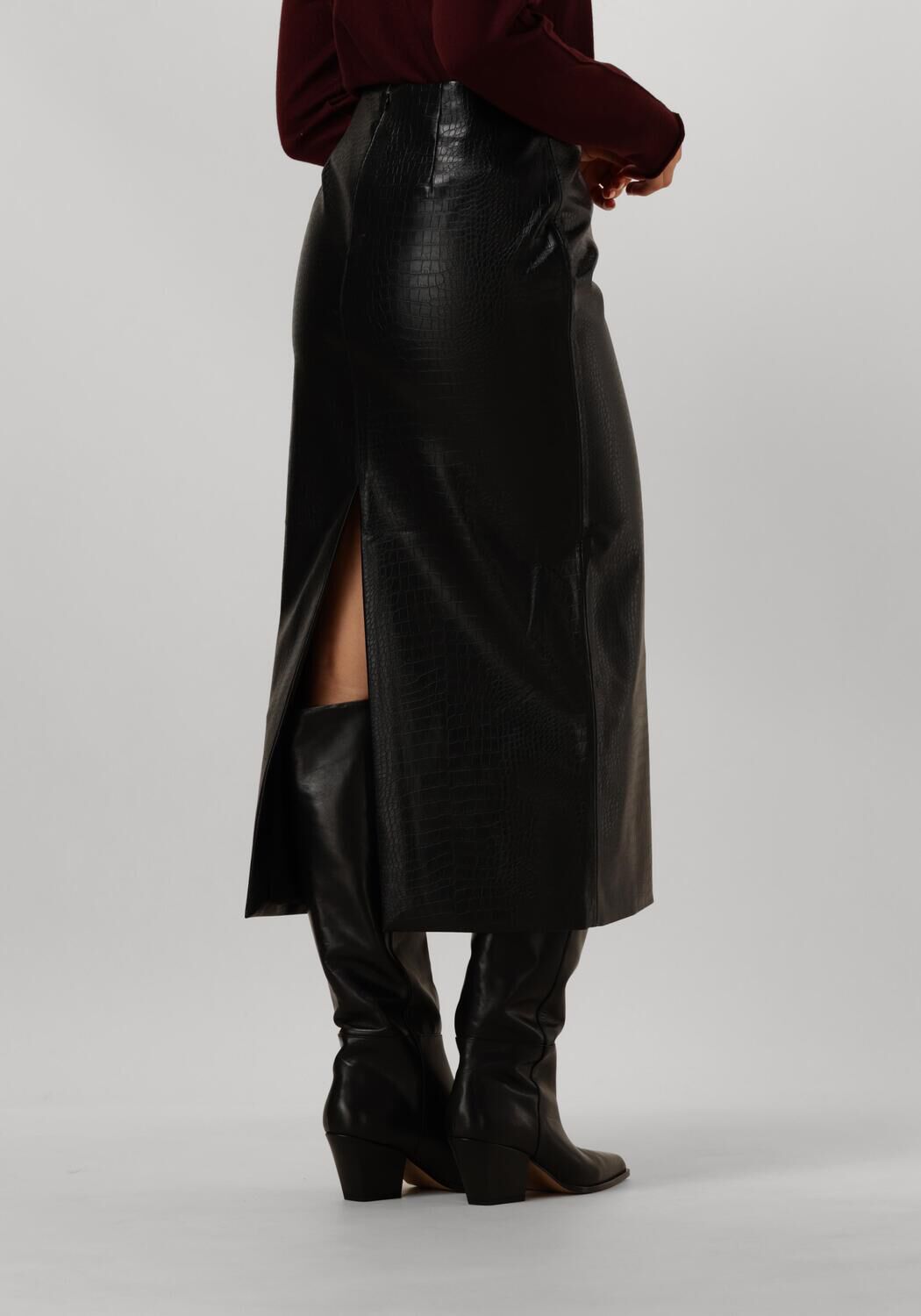 BRUUNS BAZAAR Dames Rokken Croco Tuanella Skirt Zwart