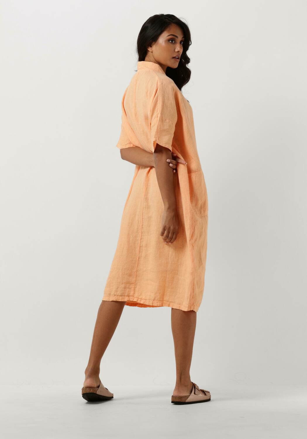 oranje penn ink midi jurk s24z665ltd
