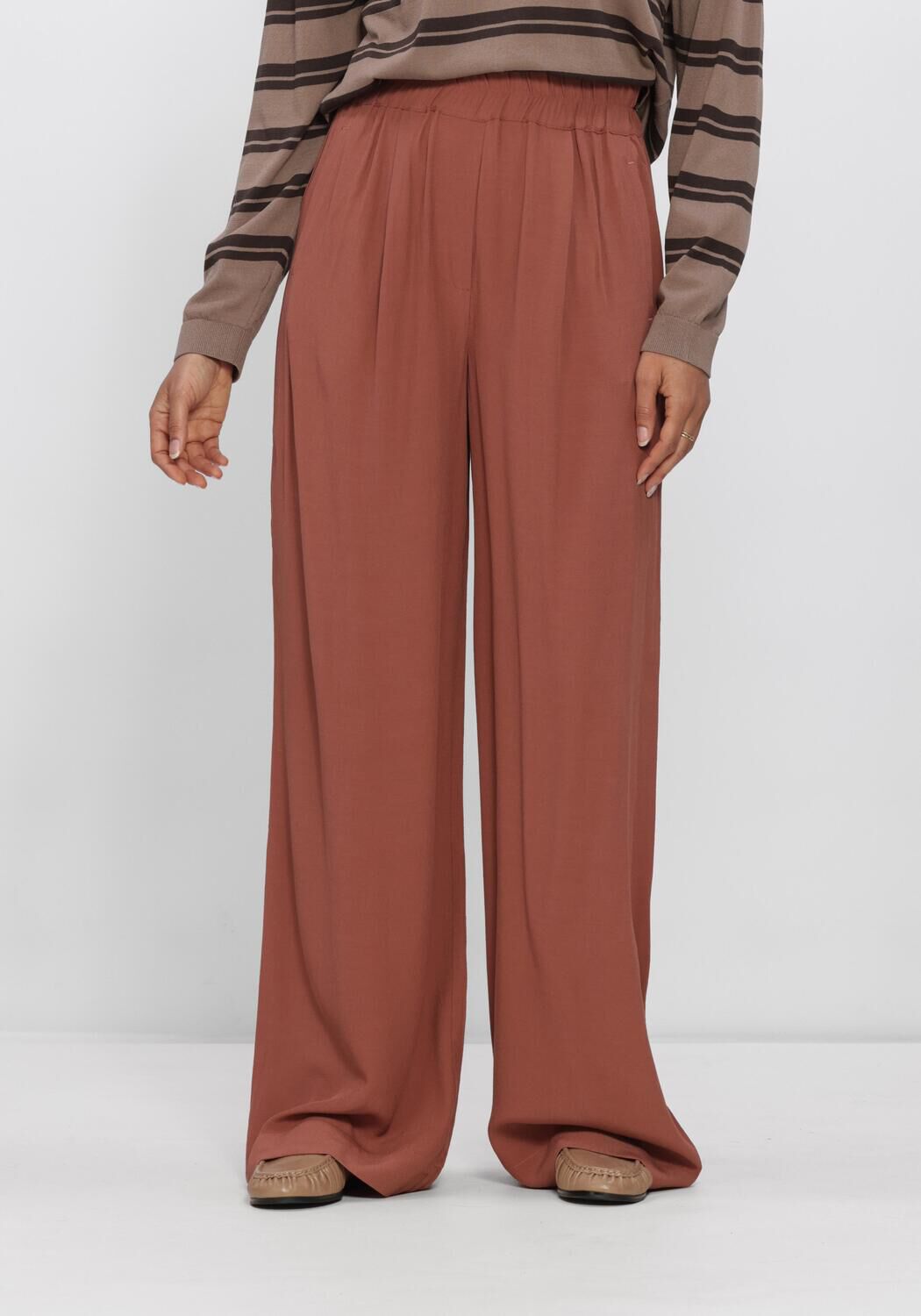 Beige BY-BAR Broeken BENJI VISCOSE PANTS - large