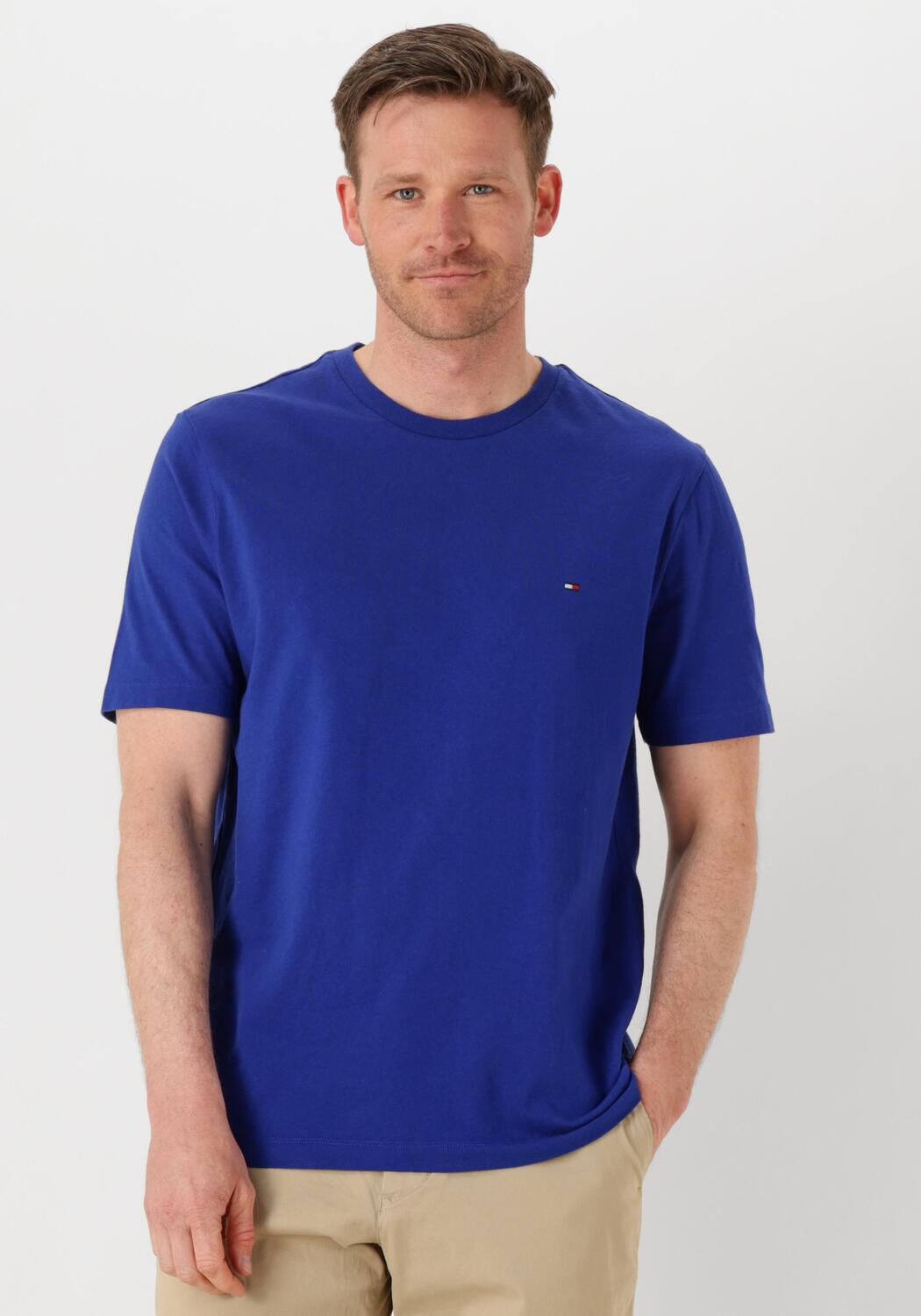 TOMMY HILFIGER Heren Polo's & T-shirts Ess Seasonal Reg Fit Solid Tee Blauw
