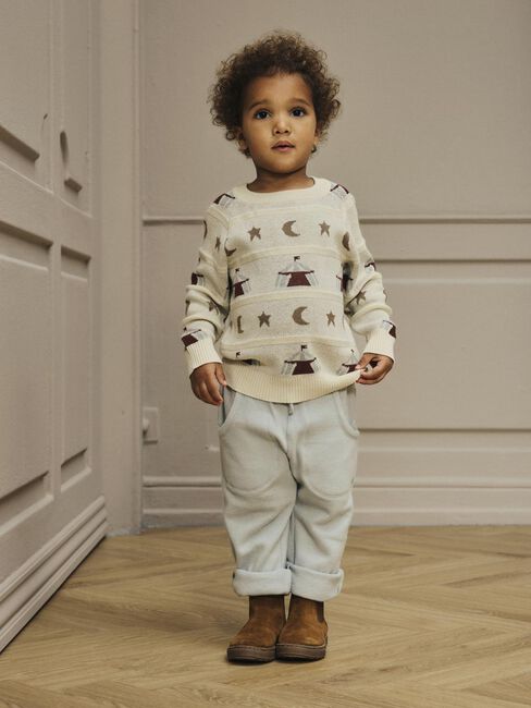 Ecru LIL' ATELIER Trui NMMLAMAI LS KNIT LIL - large