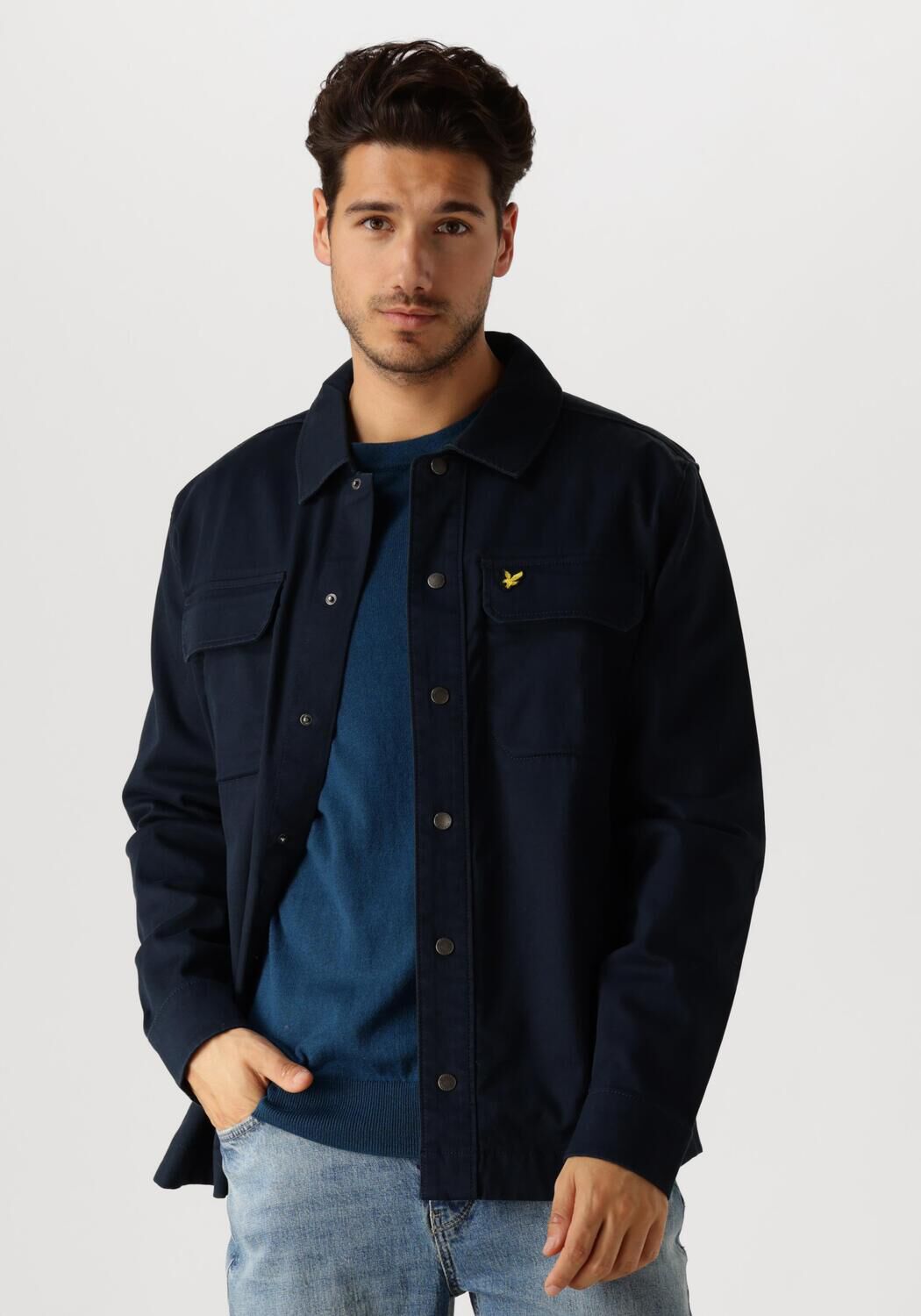 LYLE & SCOTT Heren Overshirts Bedford Cord Overshirt Donkerblauw
