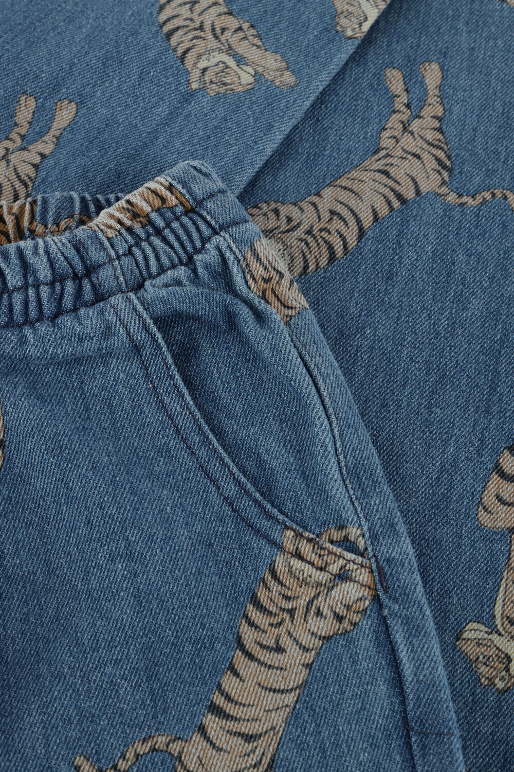 Blauwe KONGES SLOJD Straight leg jeans MAGOT PANTS GOTS - large