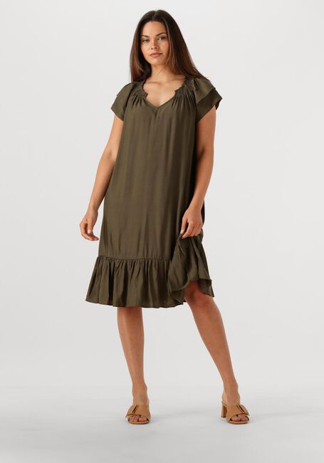 Olijf CO'COUTURE Mini jurk SUNRISE CROPPED DRESS - large