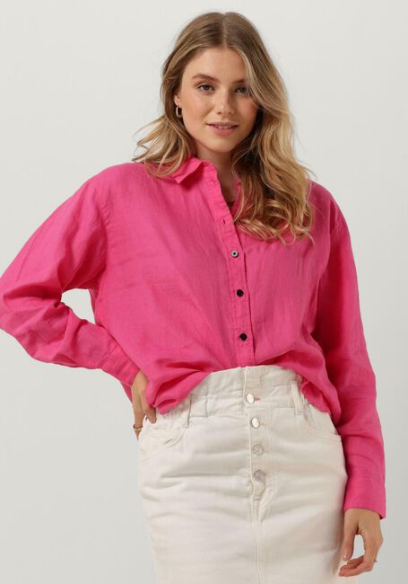 Roze SCOTCH & SODA Blouses OVERSIZED LINEN SHIRT - large