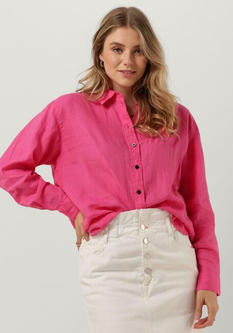 Roze SCOTCH & SODA Blouse OVERSIZED LINEN SHIRT - large