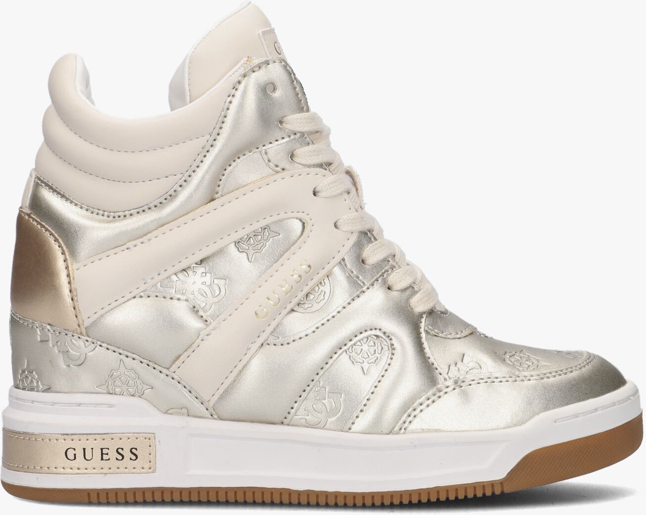 Maria Snel Steken Zilveren GUESS Hoge sneaker LISA | Omoda