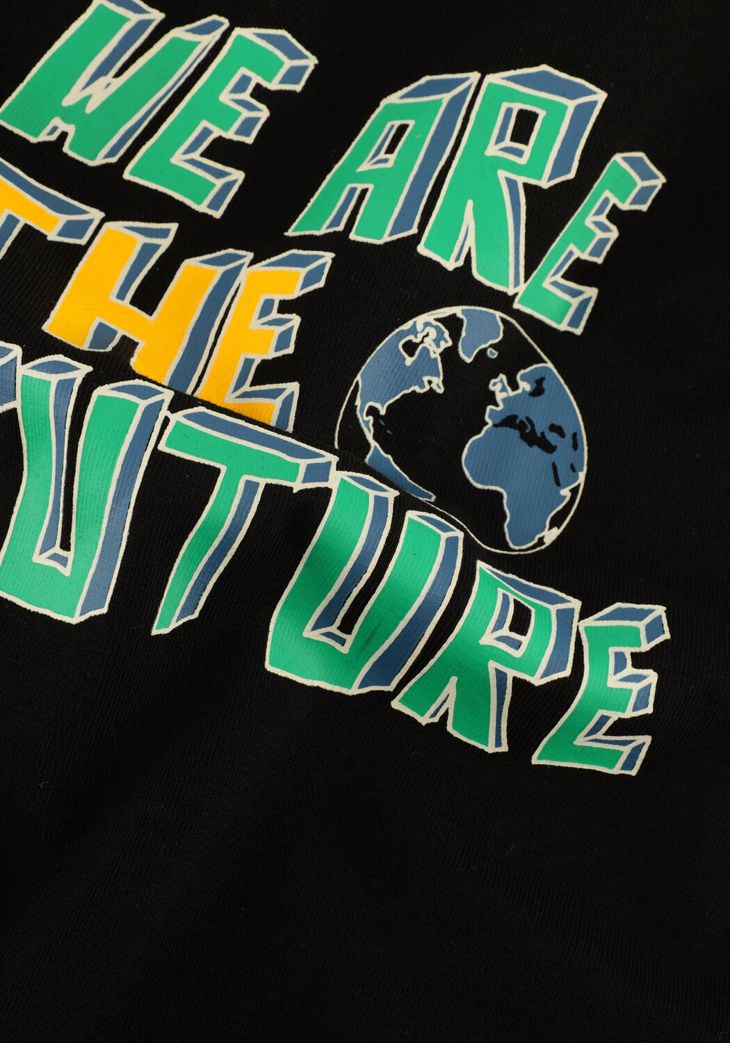 Zwarte MOODSTREET T-shirt T-SHIRT WITH CHEST PRINT - large