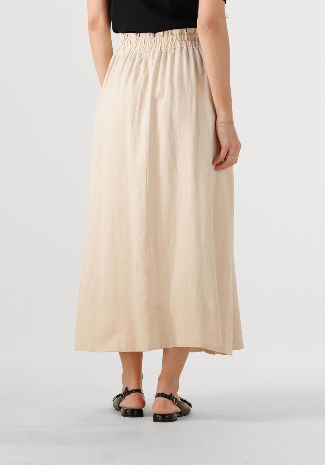 Y.A.S. Dames Rokken Yasflaxy Hw Ankle Skirt Noos Beige