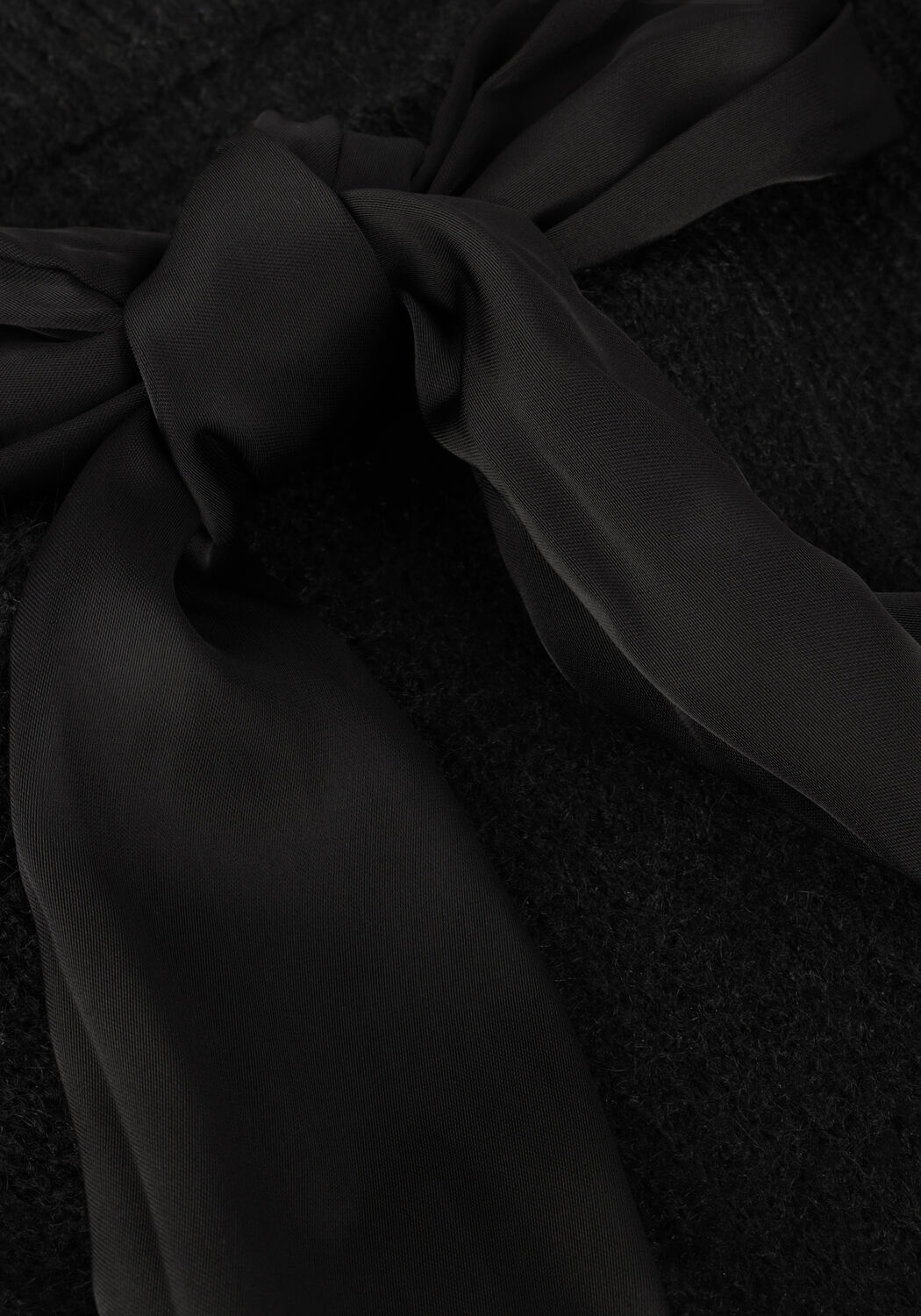 Zwarte OBJECT Vest OBJPARVI SATEEN BOW KNIT CARDIGAN - large