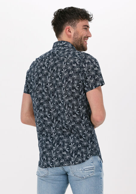Blauwe DSTREZZED Casual overhemd SHIRT S/S LINE FLOWER VOILE - large