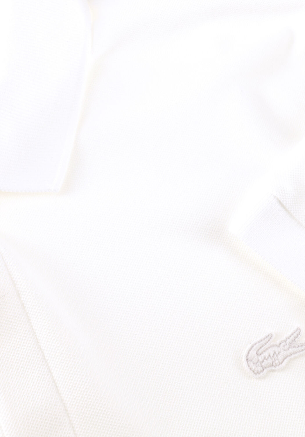 Witte LACOSTE Polo REGULAR FIT COTTON BLEND POLO SHIRT - large