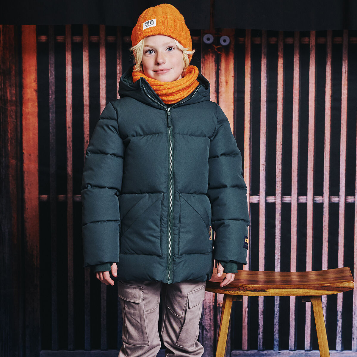 Donkergroene Z8 Gewatteerde jas EWALD - large