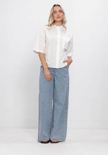 Witte ALIX THE LABEL Blouses LADIES WOVEN CLEAN POPLIN SHORTSLEEVE BLOUSE - large