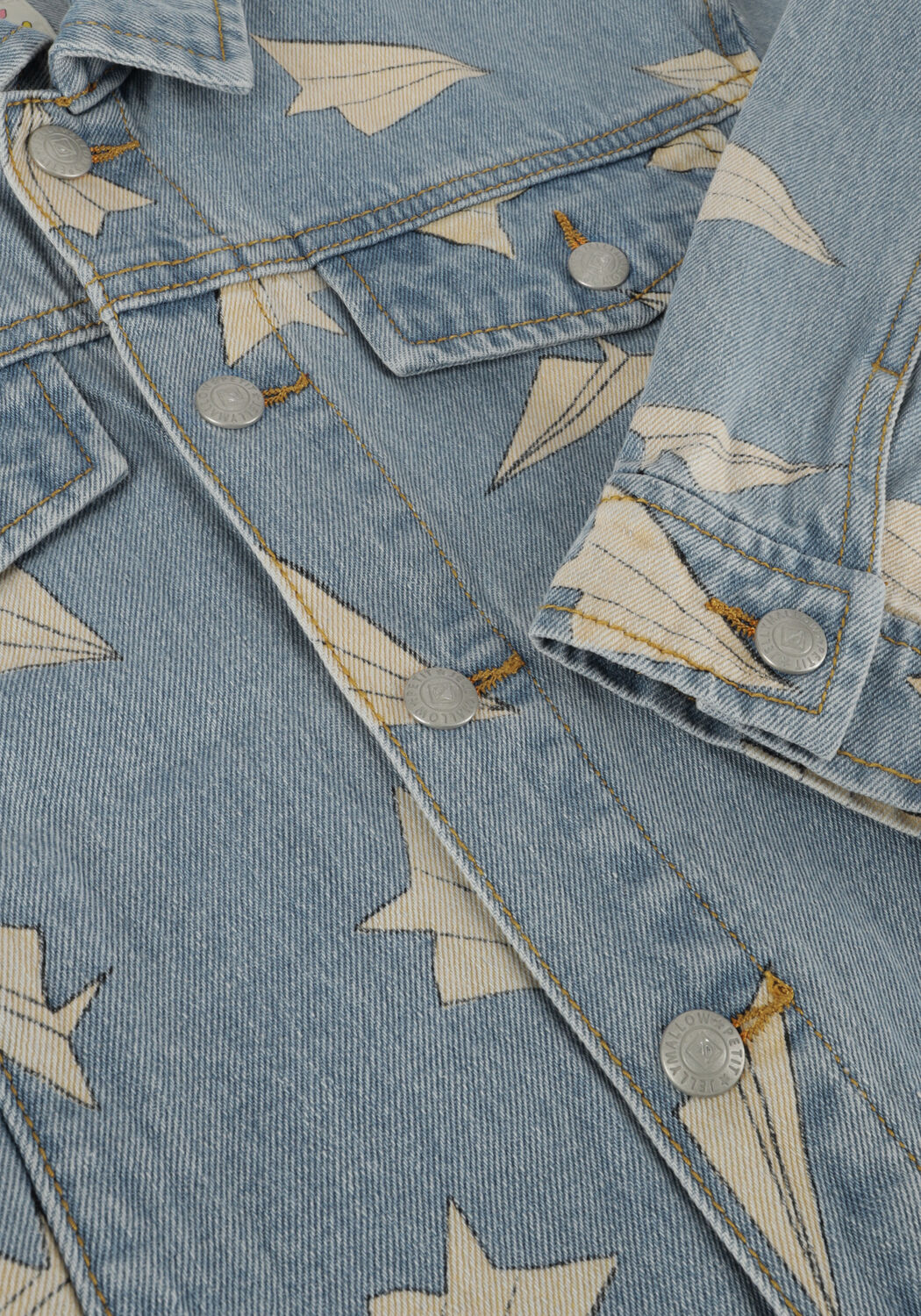 Blauwe Jelly Mallow Spijkerjas PAPER AIRPLANE DENIM JACKET - large
