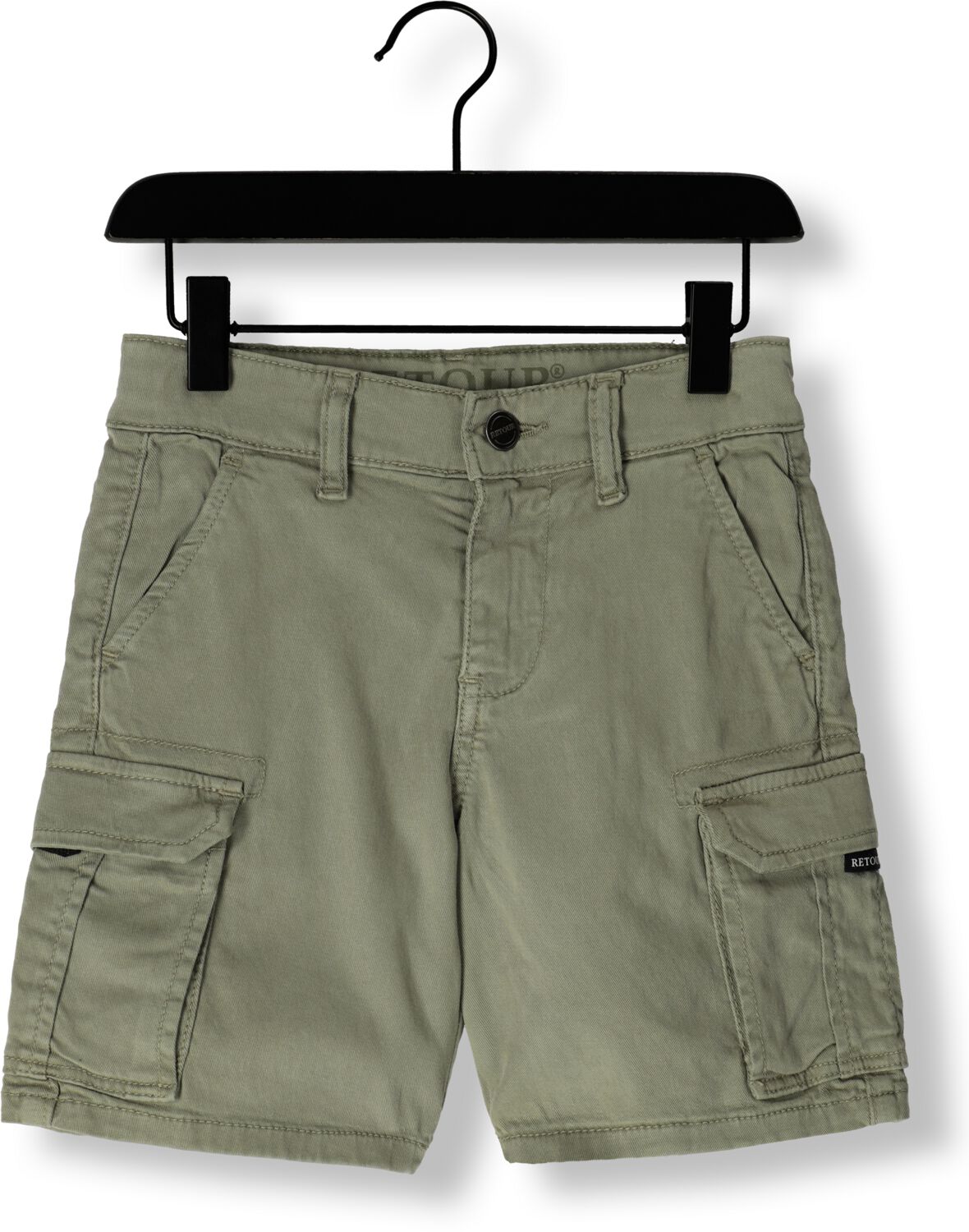 Retour Jeans regular fit cargo short Rocko mosgroen Korte broek Jongens Stretchkatoen 146 152