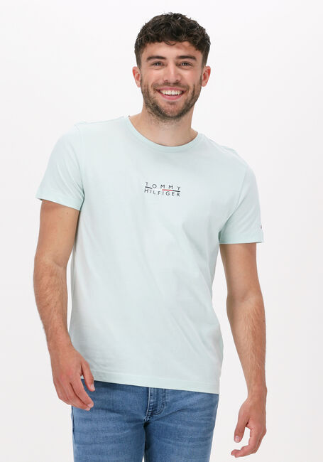 Mint TOMMY HILFIGER T-shirt SQUARE LOGO TEE - large