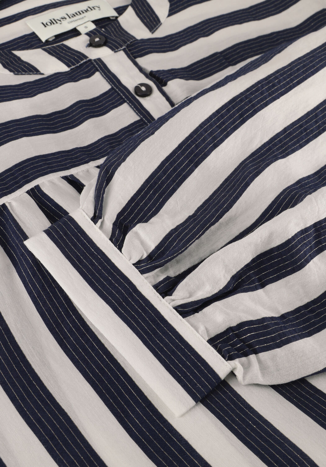 Donkerblauwe LOLLYS LAUNDRY Midi jurk JESS DRESS - large