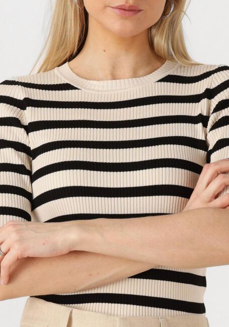 Ecru SELECTED FEMME Top SLFMALI 2/4 KNIT O-NECK - large