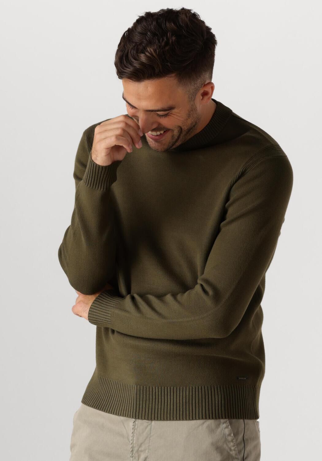 DSTREZZED Heren Truien & Vesten Fell Mock Neck Groen