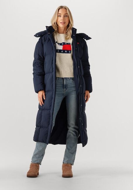 Ecru TOMMY JEANS Trui TJW MELANGE FLAG SWEATER RIB EXT - large