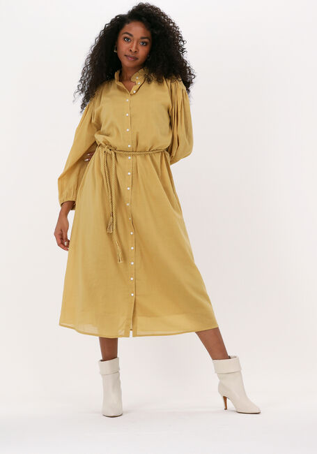 Gele ANTIK BATIK Midi jurk OGGY LONGDRESS - large