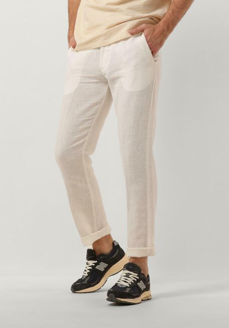 Beige SELECTED HOMME Pantalon SLH196-STRAIGHT MADS LINEN PANT - large