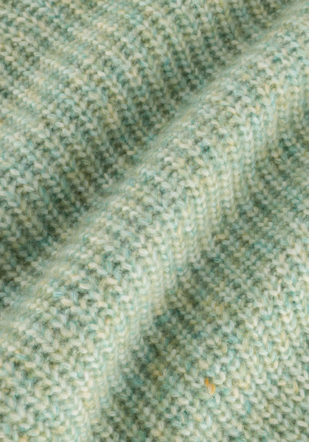 Groene NOBELL Trui KESAN GIRLS MELANGE KNITTED SWEATER GREEN - large