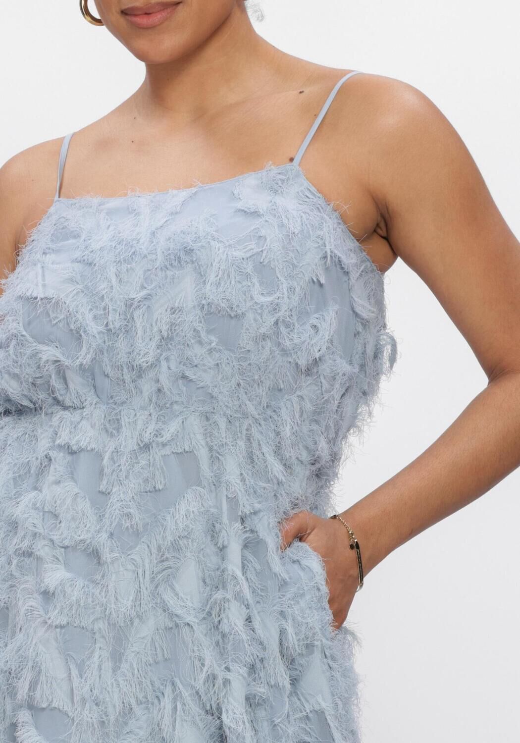 Blauwe SELECTED WOMEN Midi jurk SLFMYLINE REGULAR MIDI STRAP DRESS - large