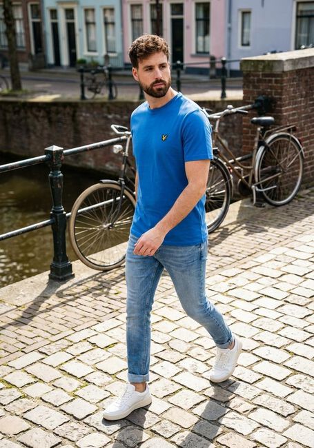 Blauwe LYLE & SCOTT T-shirt PLAIN T-SHIRT - large