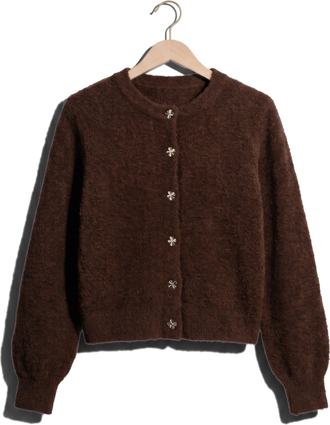 YDENCE Dames Truien & Vesten Cardigan Eden Bruin