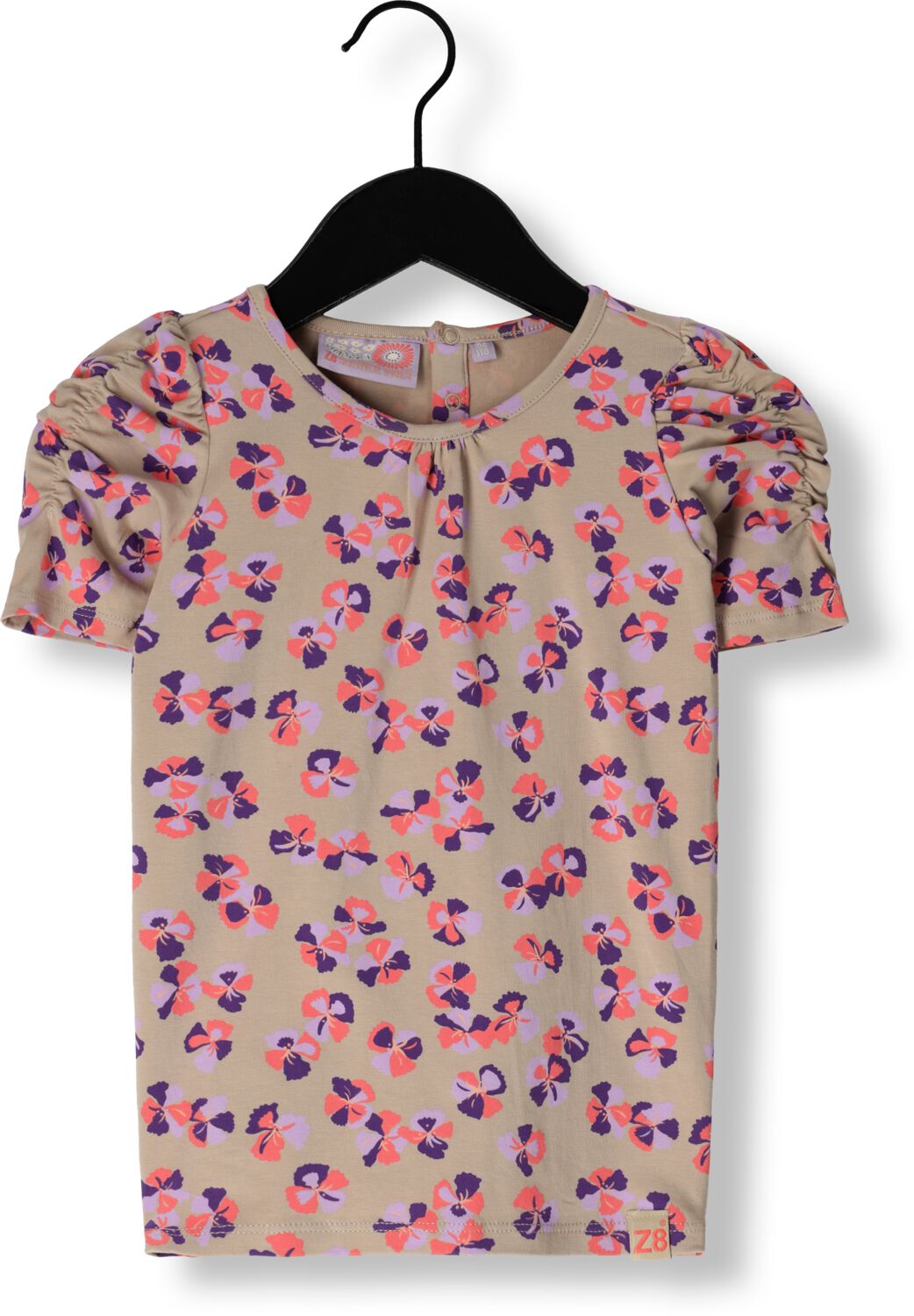 Z8 T-shirt Yakira beige roze lila Meisjes Polyester Ronde hals All over print 128 134