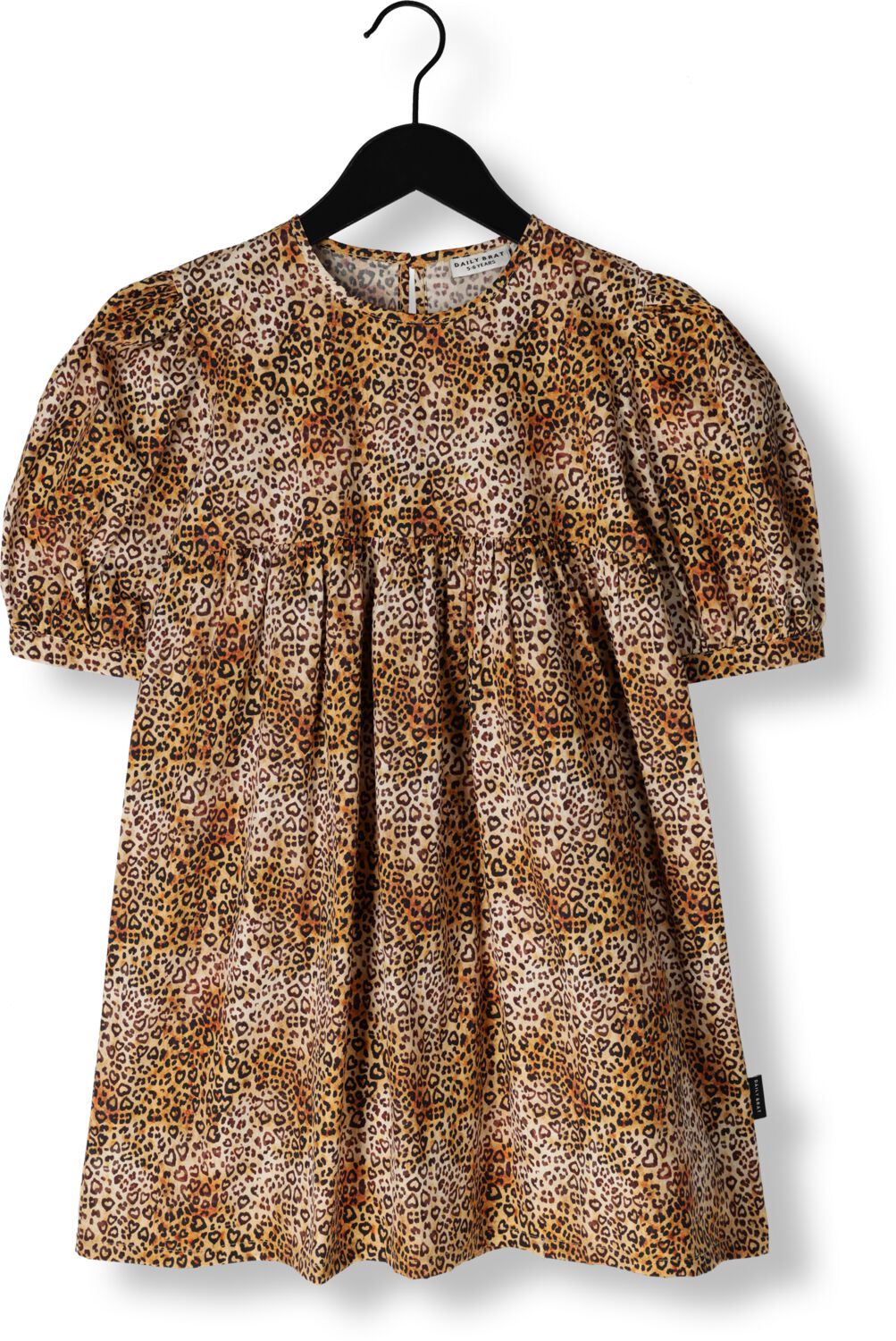 DAILY BRAT Meisjes Jurken Leopard Heart Dress Bruin
